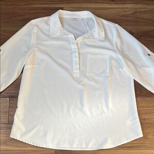 Ricki's Cream Satin Blouse Formal Size 12